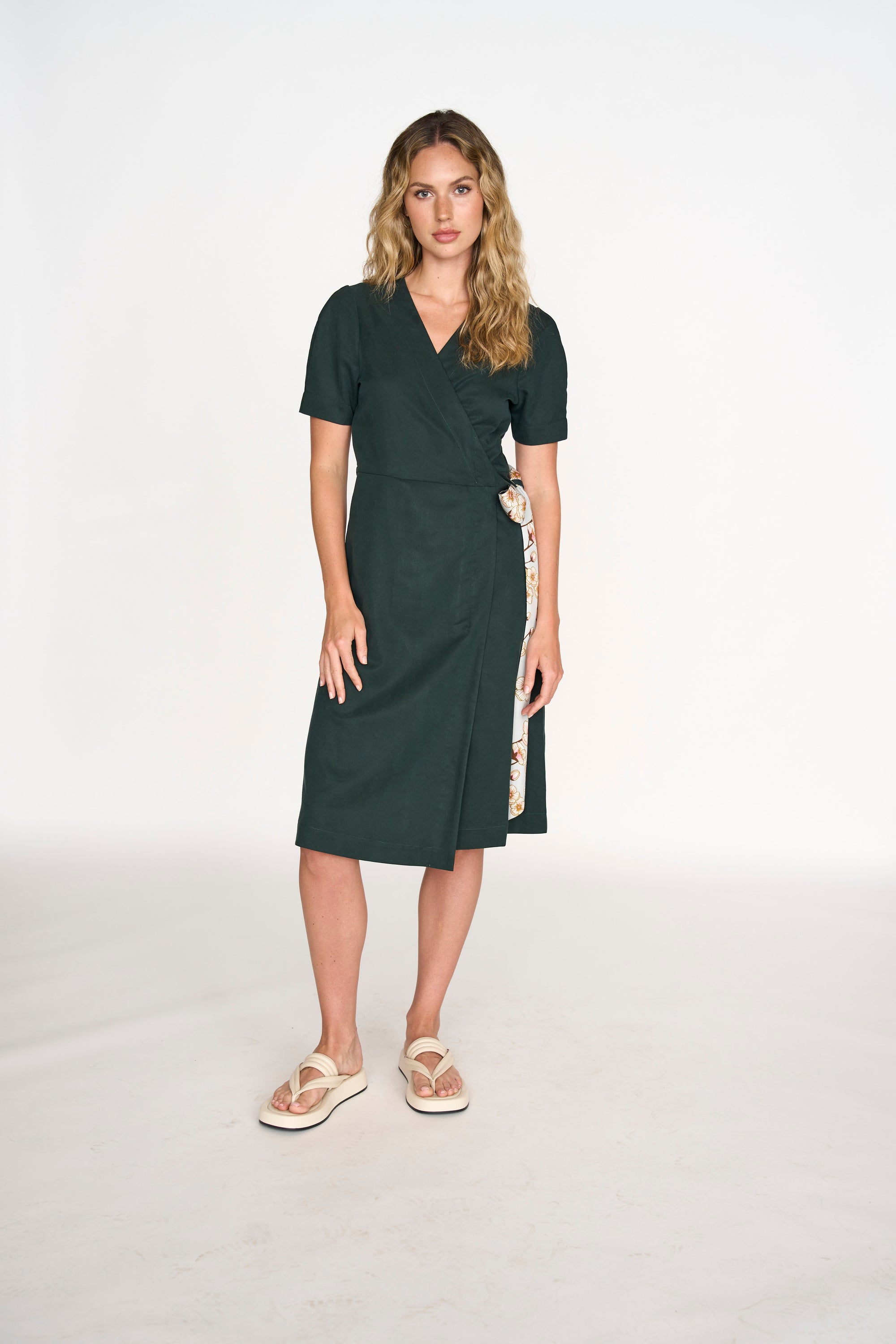 Wrap Me Up Dress - Hunter Green (XS