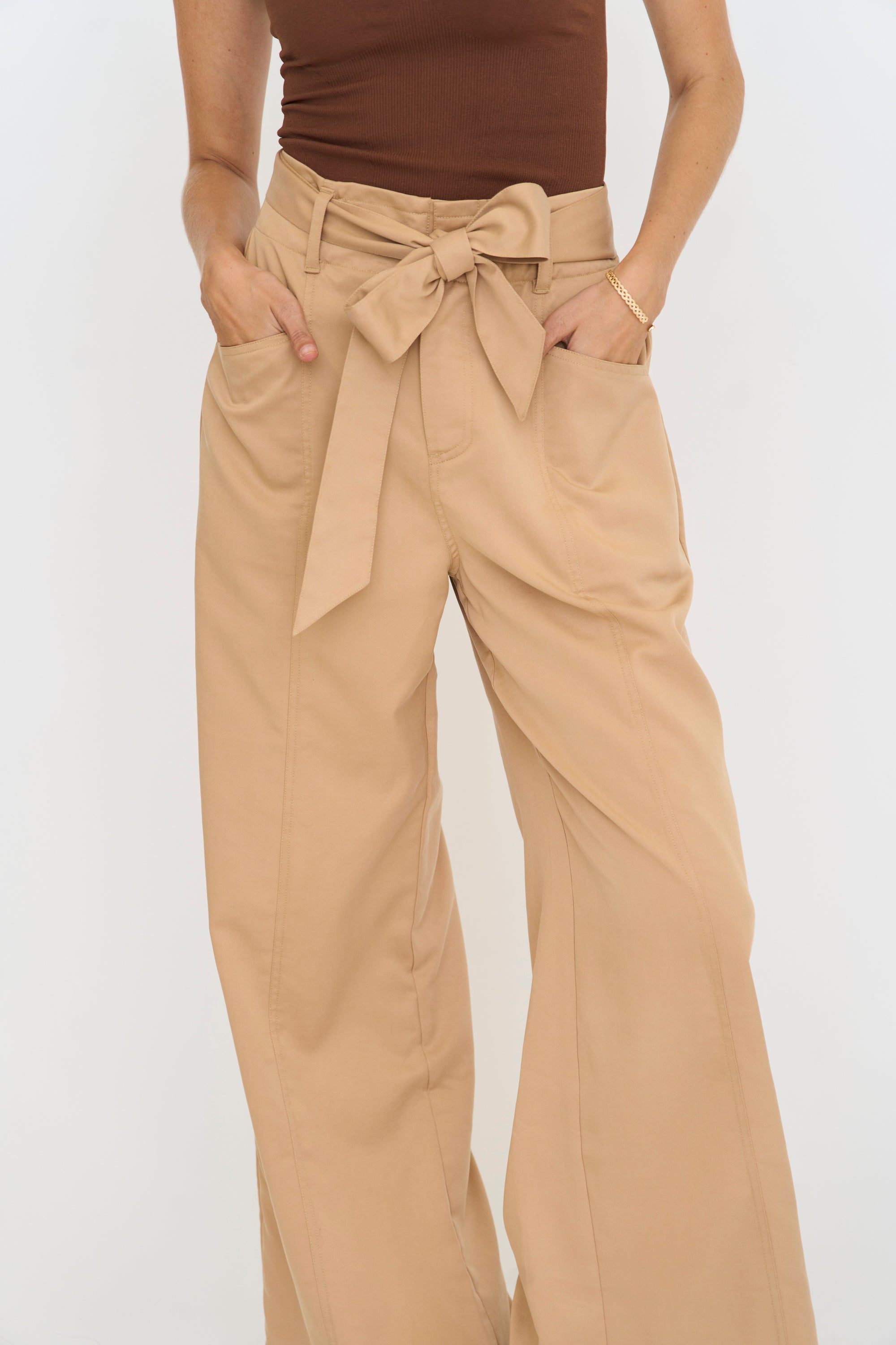 Women's Tan Travel Pants